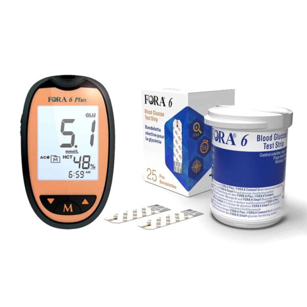 FORA 6 Plus Blood Glucose Monitoring Starter Pack