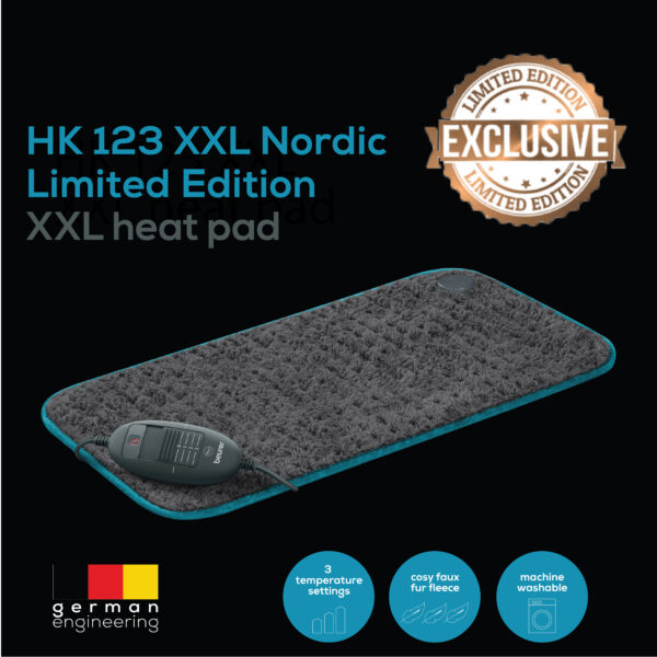 beurer hk 123 xxl heating pad with led switch (limited edition)